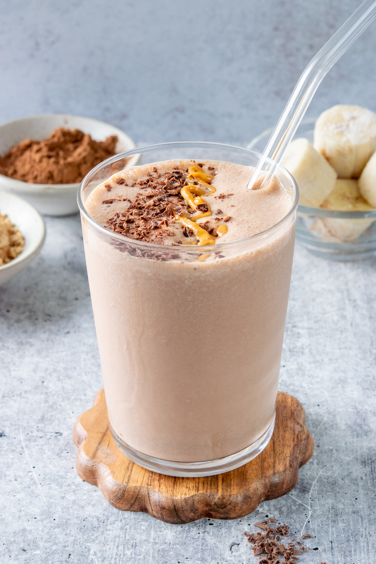 Indulge Guilt-Free: High Protein Chocolate PB Banana Smoothie